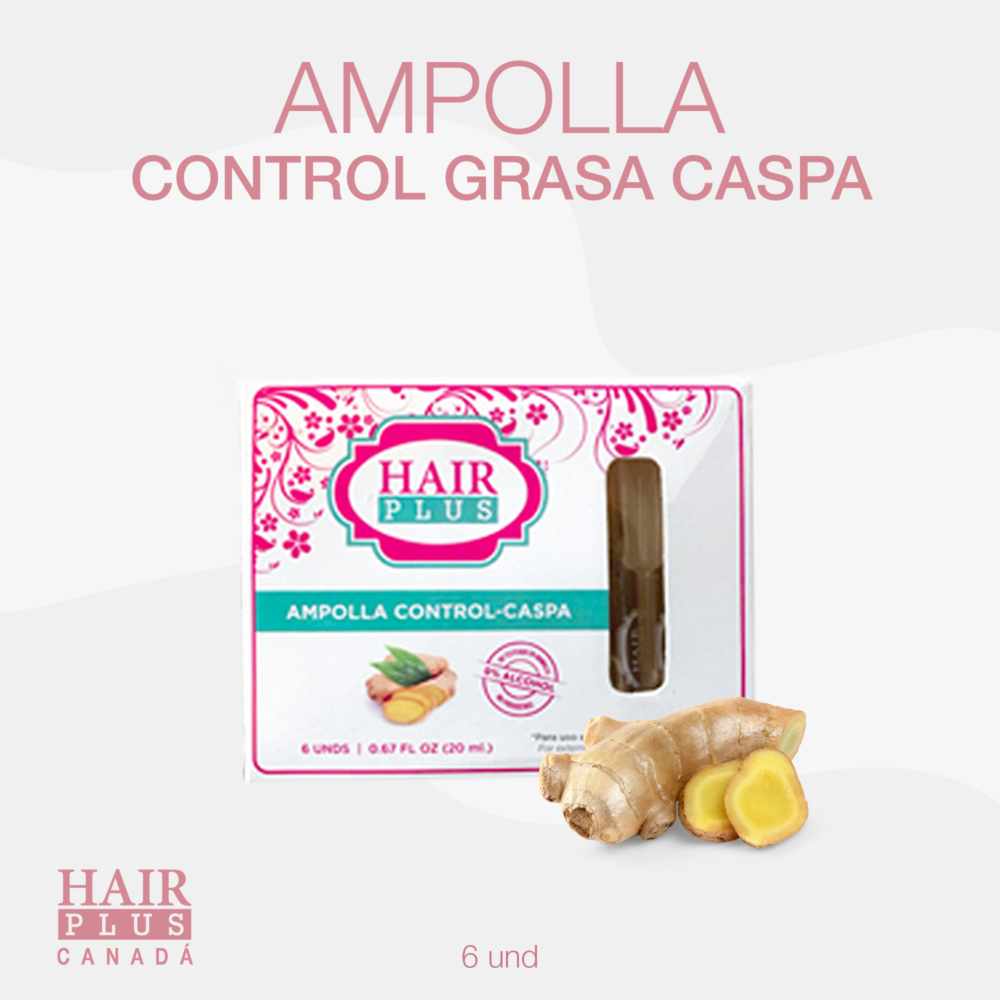 Ampolla control caspa/grasa